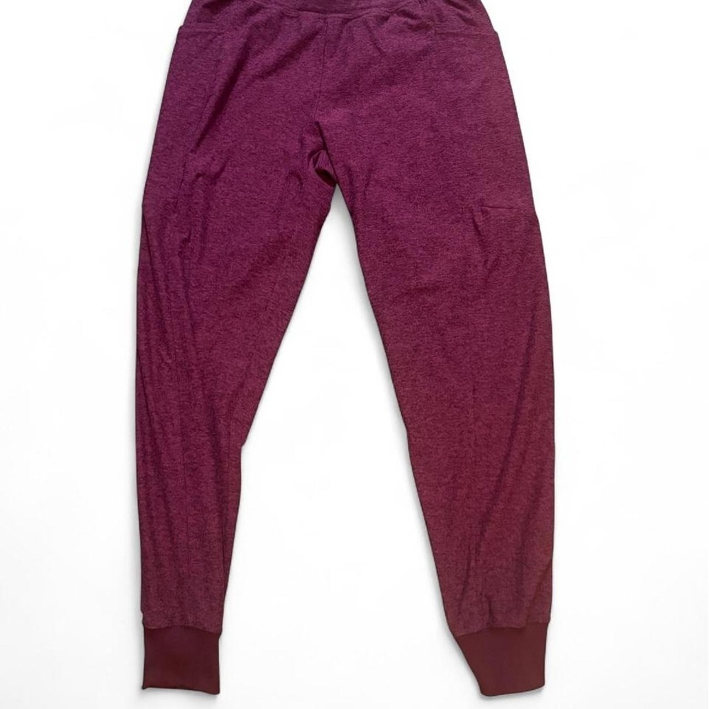 Oiselle Plum Heather Jogger Pants Women's Running Athleisure Burgundy